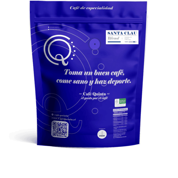 Envase Café tostado Santa Clau 1kg - posterior