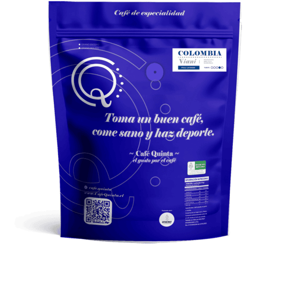 Envase Café tostado Colombia Viani 1kg - posterior