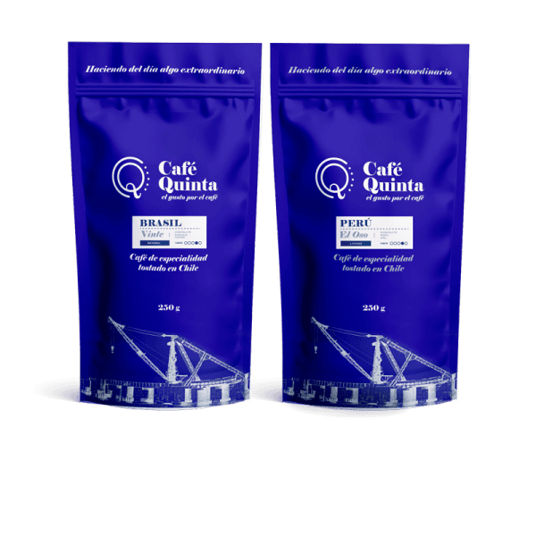 Pack 2 x Café 250 gr Brasil y Perú
